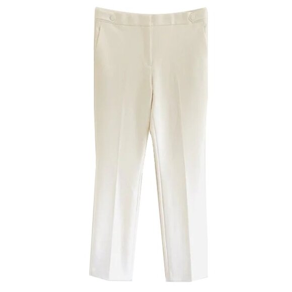 Ann Taylor Pants - Ann Taylor Cream Straight 
Leg Pants | 16 Tall / Long